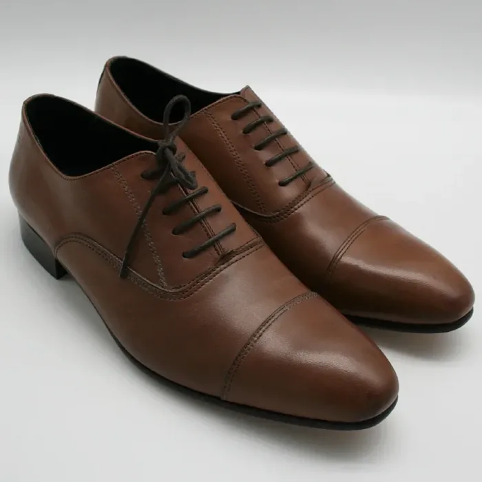 Braune Anzugschuhe Oxfords aus Echtleder_Modell 338-6