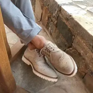 Business Schuhe Casual Budapester beige