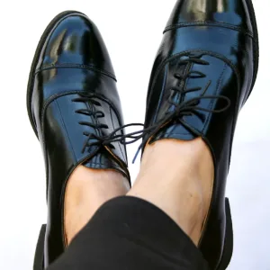 Business Schuhe Damen Oxford Halbschuh schwarz