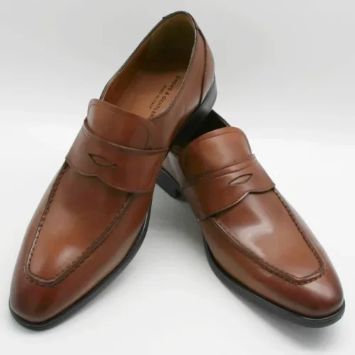 Italienische Loafer braun Echtleder Modell_124