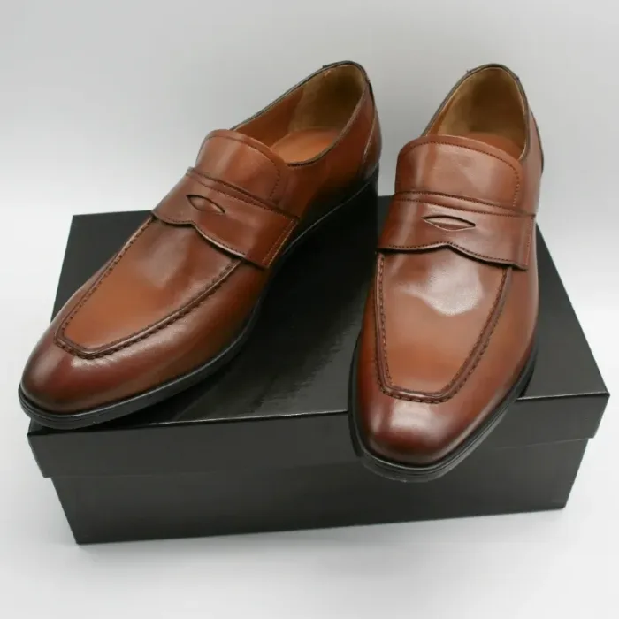 Italienische Loafer braun Herren Pennyloafer_Modell_124