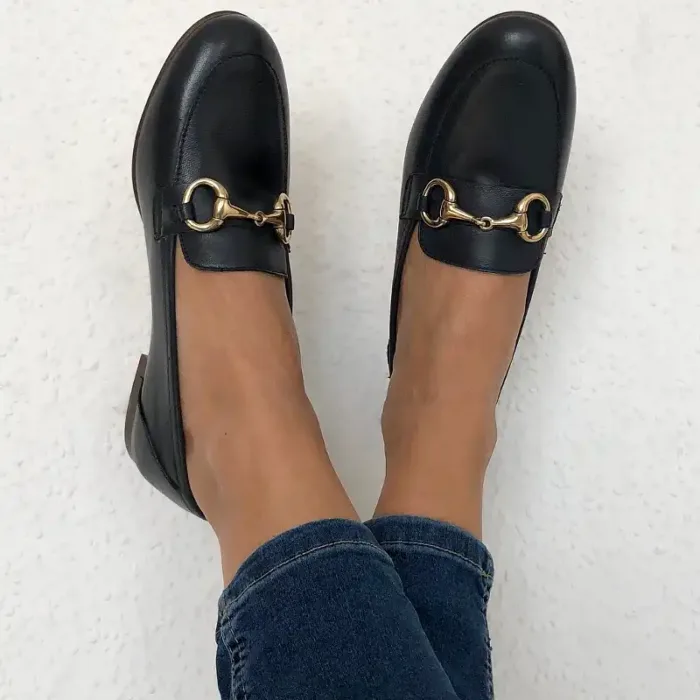 Italienische Loafer Damen Slipper kombiniert mit Jeans_Modell 611