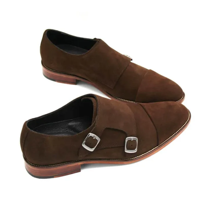 Monk braun Herren-Schnallenschuhe