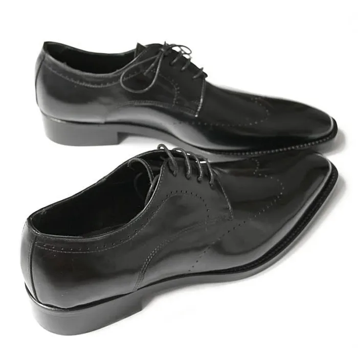 Professioneller Allrounder Herren Businessschuh schwarz mit dezenter Verzierung_Modell 213